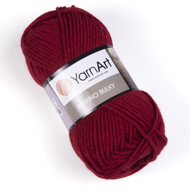Włóczka YarnArt Merino Bulky 3024 ciemny bordowy - produkt wyplatamy.pl 1