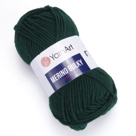 Włóczka YarnArt Merino Bulky 590 butelkowy zielony