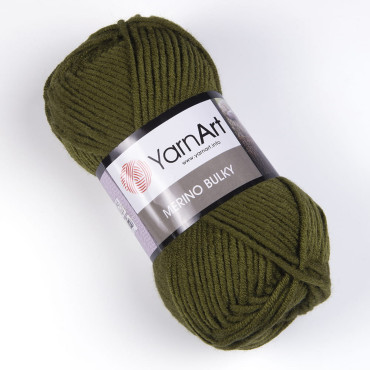 Włóczka YarnArt Merino Bulky 530 zieleń khaki