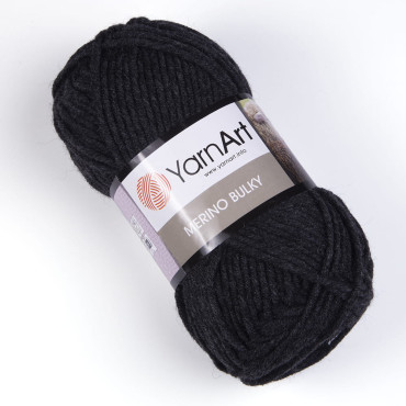 Włóczka YarnArt Merino Bulky 359 ciemny szary