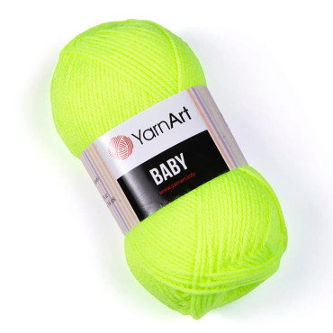 Włóczka YarnArt Baby 8232 neonowy zielony