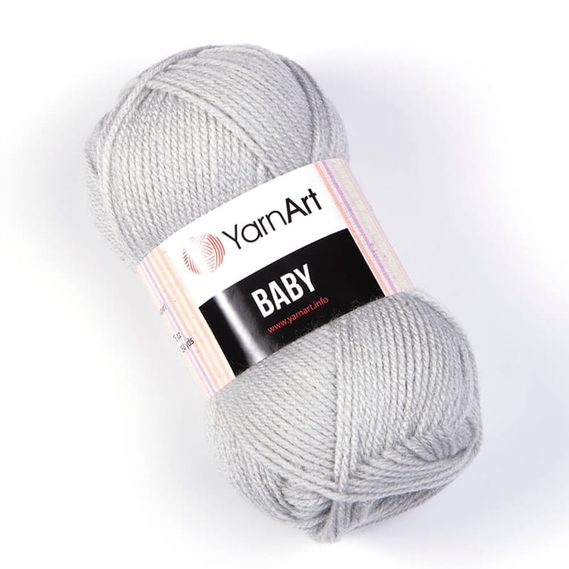 Włóczka YarnArt Baby 855 jasny szary - produkt wyplatamy.pl 1