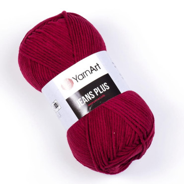 Włóczka YarnArt Jeans Plus 66 bordo