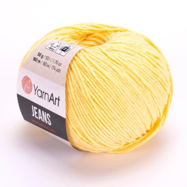 Włóczka YarnArt Jeans 88 jasny żółty