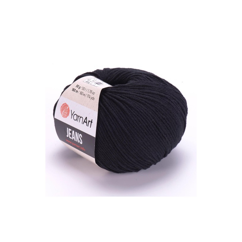 Włóczka YarnArt Jeans 53 czarny - produkt wyplatamy.pl 1