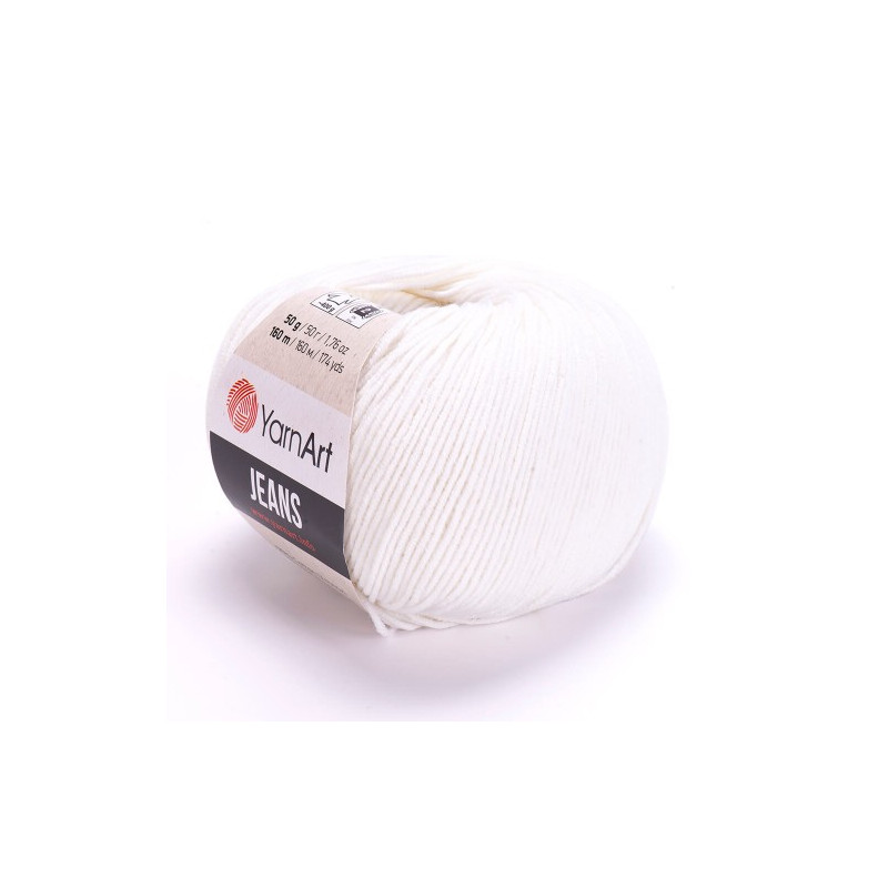 Włóczka YarnArt Jeans 01 biały - produkt wyplatamy.pl 1