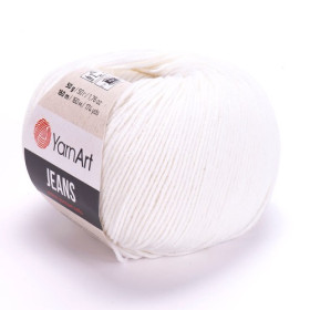 Włóczka YarnArt Jeans 01 biały