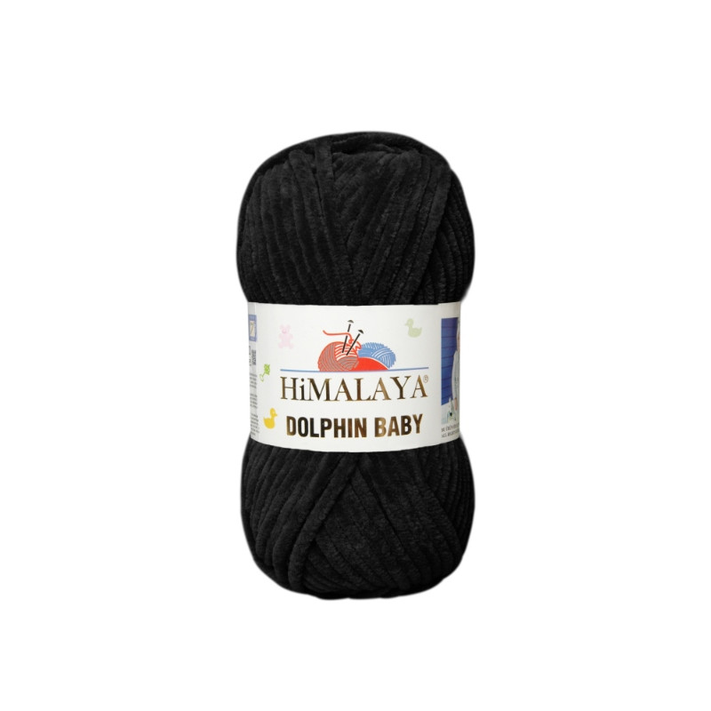Włóczka Himalaya Dolphin Baby 80311 czarny - produkt wyplatamy.pl 1