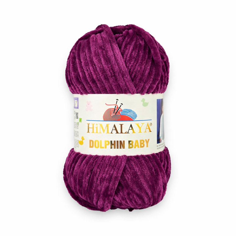 Włóczka Himalaya Dolphin Baby 80393 ciemny fiolet - produkt wyplatamy.pl 1