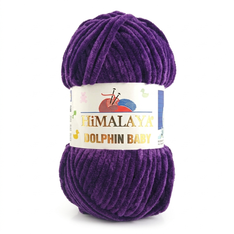 Włóczka Himalaya Dolphin Baby 80328 ciemny fiolet - produkt wyplatamy.pl 1