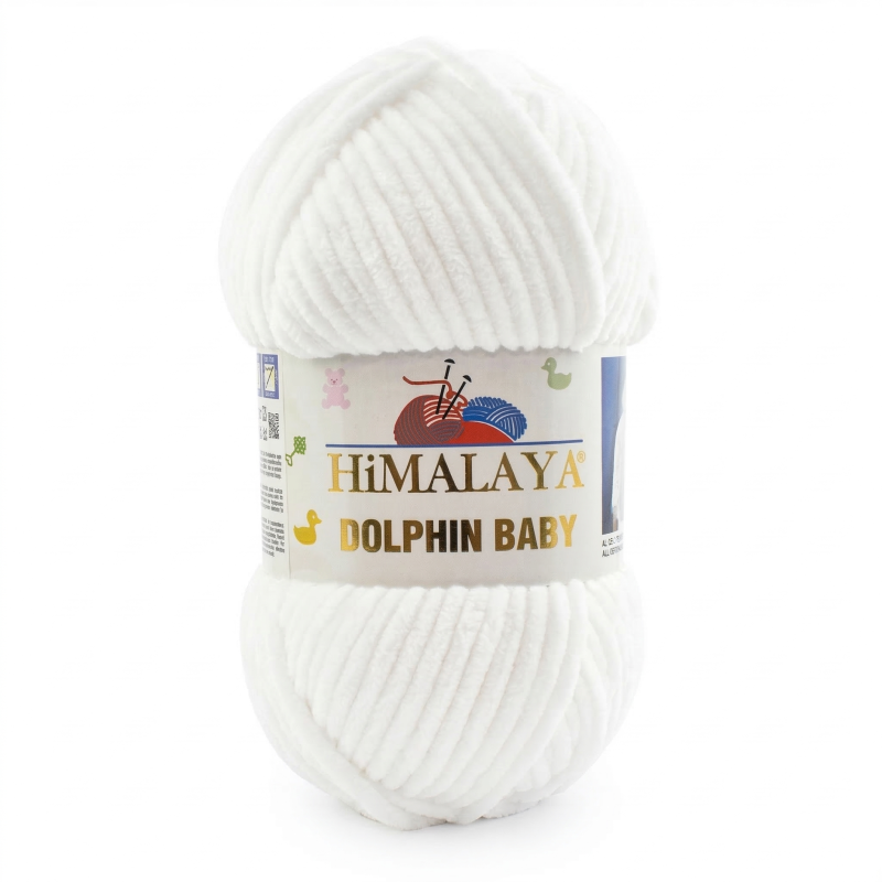 Włóczka Himalaya Dolphin Baby 80301 biały - produkt wyplatamy.pl 1
