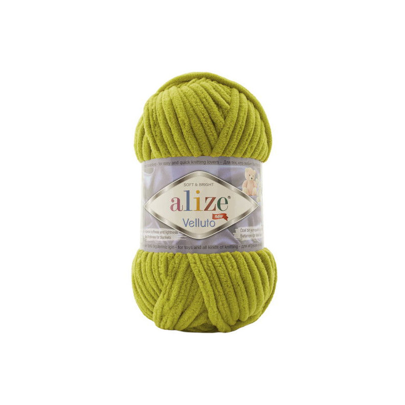 Włóczka Alize Velluto 11 soczysta zieleń - produkt wyplatamy.pl 1