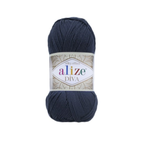 Włóczka Alize Diva 361 ciemny granatowy