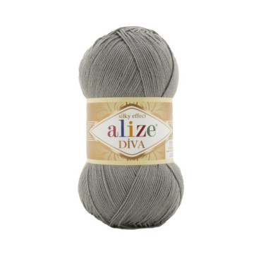 Włóczka Alize Diva 87 szary