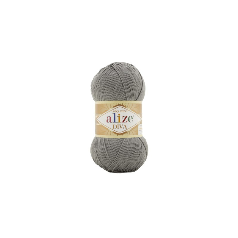 Włóczka Alize Diva 87 szary - produkt wyplatamy.pl 1