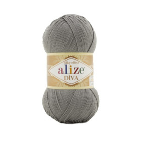 Włóczka Alize Diva 87 szary