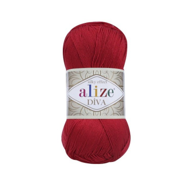 Włóczka Alize Diva 106 czerwień