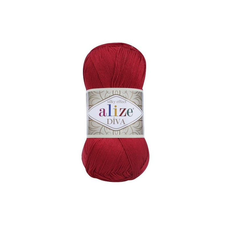 Włóczka Alize Diva 106 czerwień - produkt wyplatamy.pl 1