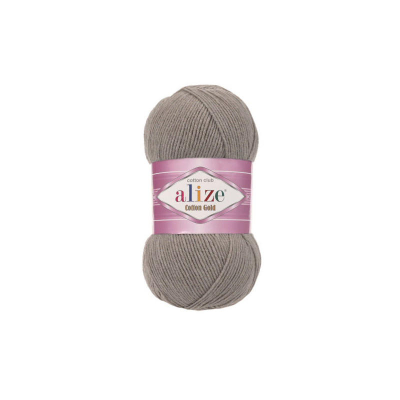 Włóczka Alize Cotton Gold 827 szarobeżowy - produkt wyplatamy.pl 1