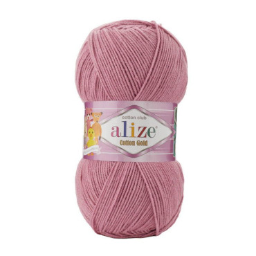 Włóczka Alize Cotton Gold 676 brudny róż