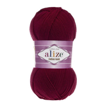 Włóczka Alize Cotton Gold 057 bordowy
