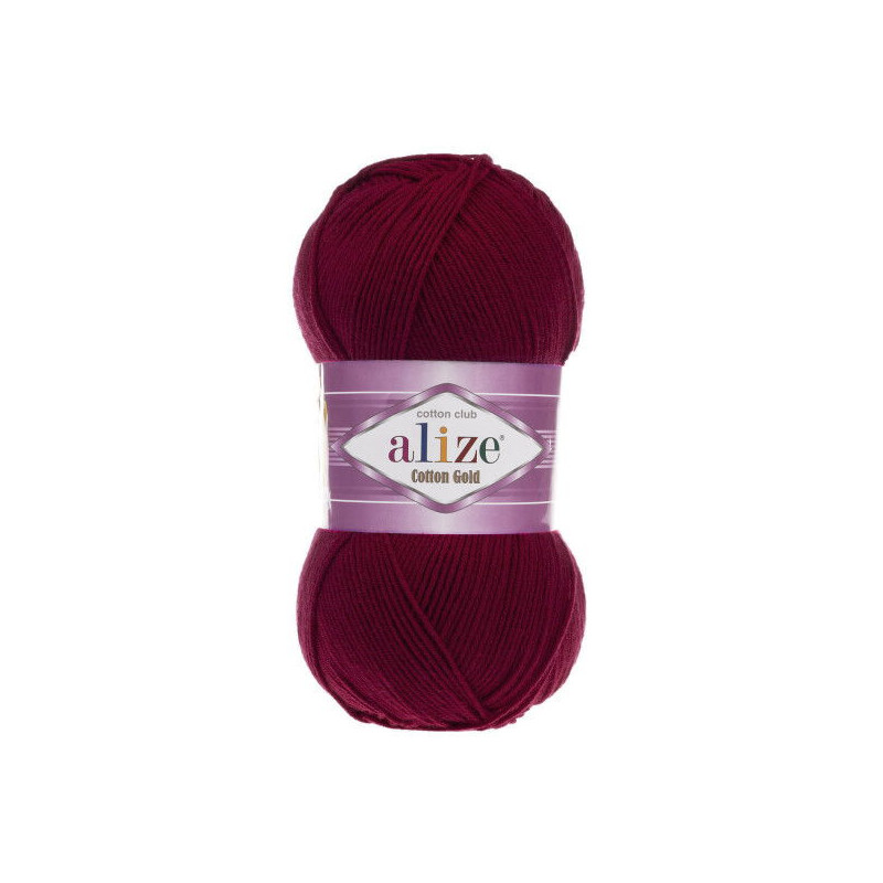 Włóczka Alize Cotton Gold 057 bordowy - produkt wyplatamy.pl 1