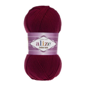 Włóczka Alize Cotton Gold 057 bordowy