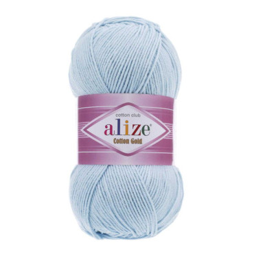 Włóczka Alize Cotton Gold 513 krystaliczny niebieski