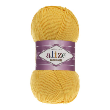 Włóczka Alize Cotton Gold 216 ciemny żółty
