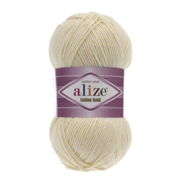 Włóczka Alize Cotton Gold 001 beżowy