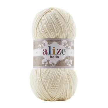 Włóczka Alize Bella 001 kremowy
