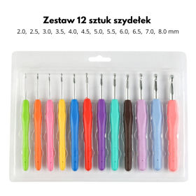 Zestaw szydełek z plastikowymi rączkami 2-8 mm
