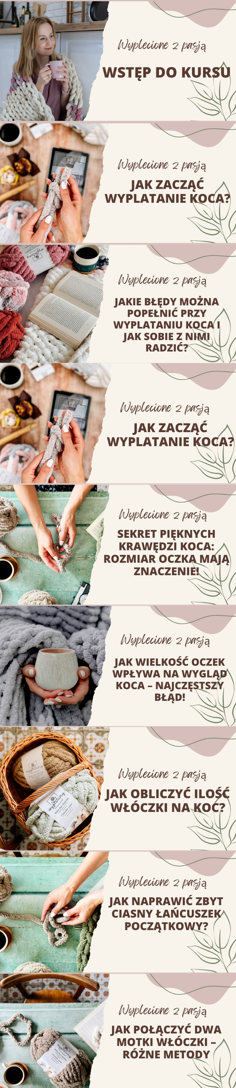 Moduł podstawowy kursu wyplatania koców