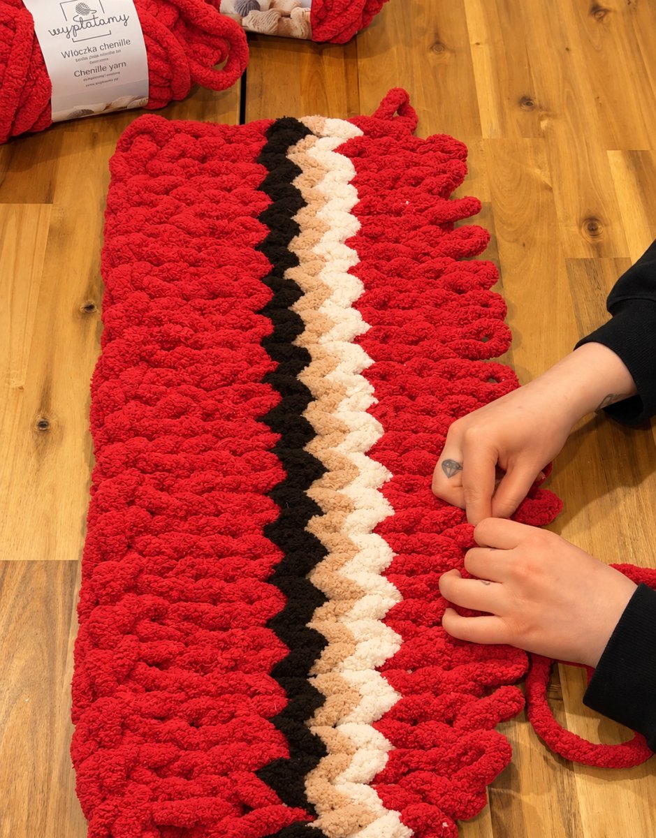 Włóczka chenille standard kolor nr 14 - 230g – Inspiracja nr. 1