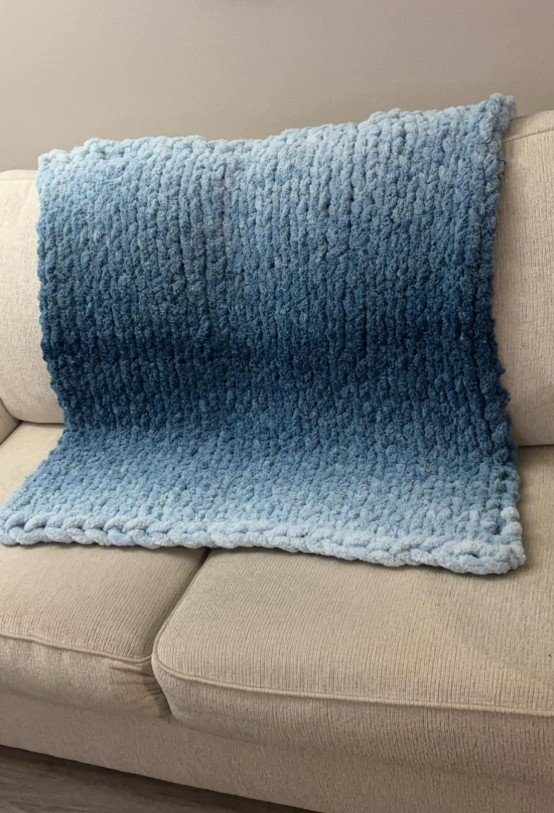 Włóczka chenille OMBRE kolor nr 67 - 600g – Inspiracja nr. 1