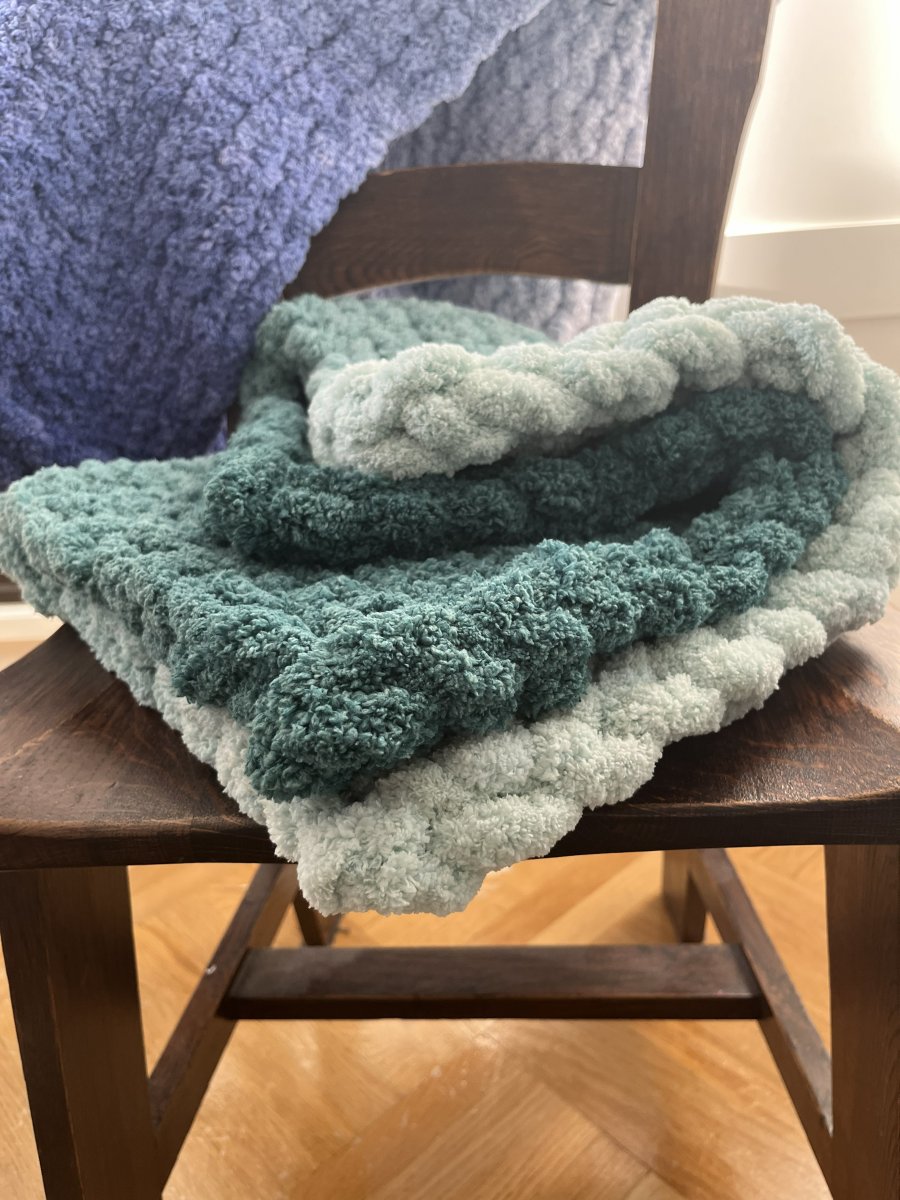 Włóczka chenille OMBRE kolor nr 753 - 600g – Inspiracja nr. 2
