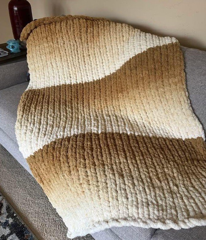 Włóczka chenille OMBRE kolor nr 68 - 600g – Inspiracja nr. 2