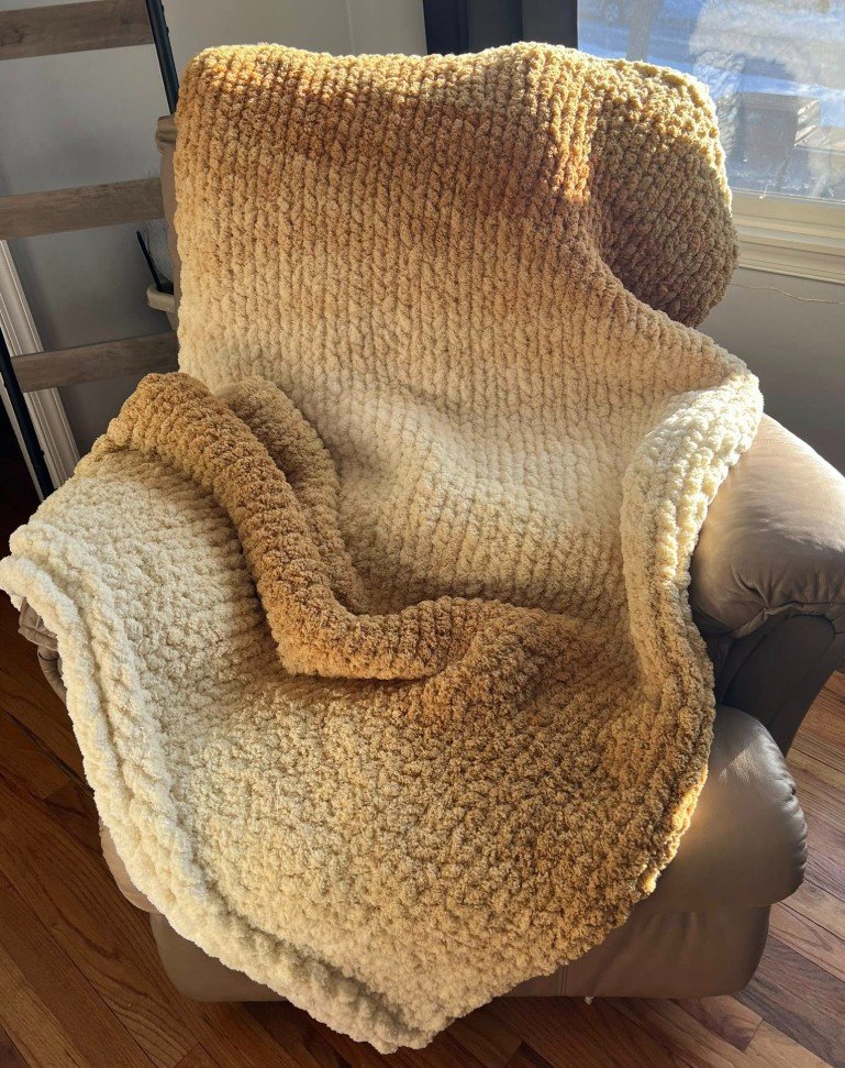 Włóczka chenille OMBRE kolor nr 68 - 600g – Inspiracja nr. 4