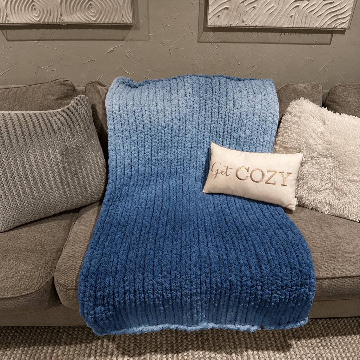 Włóczka chenille OMBRE kolor nr 69 - 600g – Inspiracja nr. 2