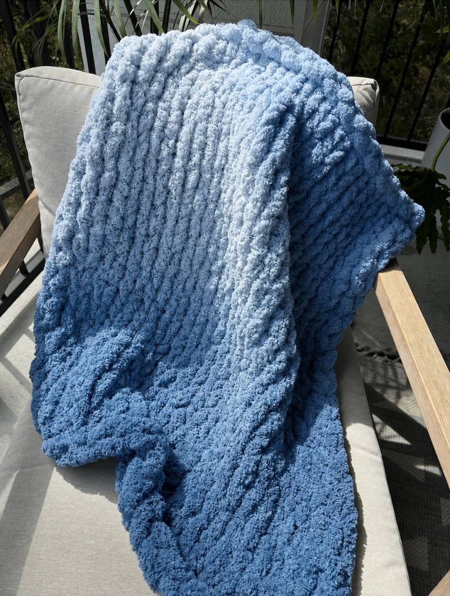 Włóczka chenille OMBRE kolor nr 69 - 600g – Inspiracja nr. 4
