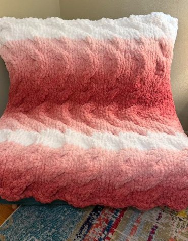 Włóczka chenille OMBRE kolor nr 70 - 600g – Inspiracja nr. 1 Włóczka chenille OMBRE kolor nr 70 - 600g – Inspiracja nr. 1