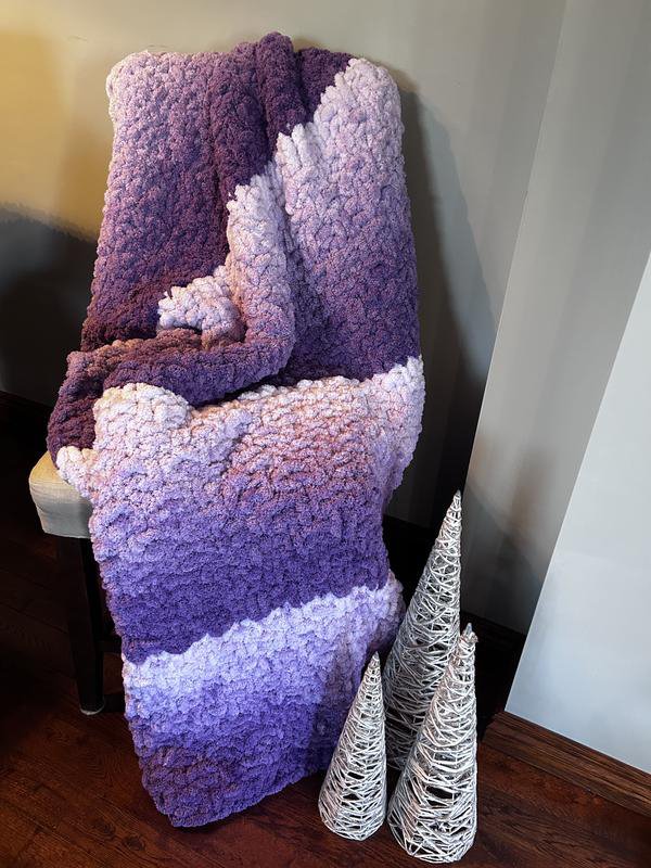 Włóczka chenille OMBRE kolor nr 72 - 600g – Inspiracja nr. 5