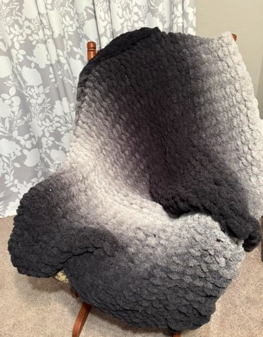 Włóczka chenille OMBRE kolor nr 73 - 600g – Inspiracja nr. 2 Włóczka chenille OMBRE kolor nr 73 - 600g – Inspiracja nr. 2