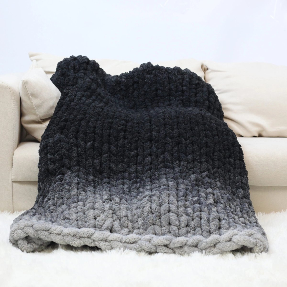 Włóczka chenille OMBRE kolor nr 73 - 600g – Inspiracja nr. 3