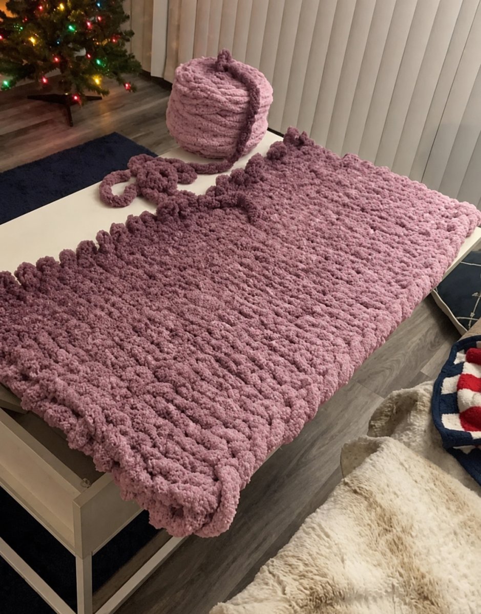Włóczka chenille OMBRE kolor nr 751 - 600g – Inspiracja nr. 2