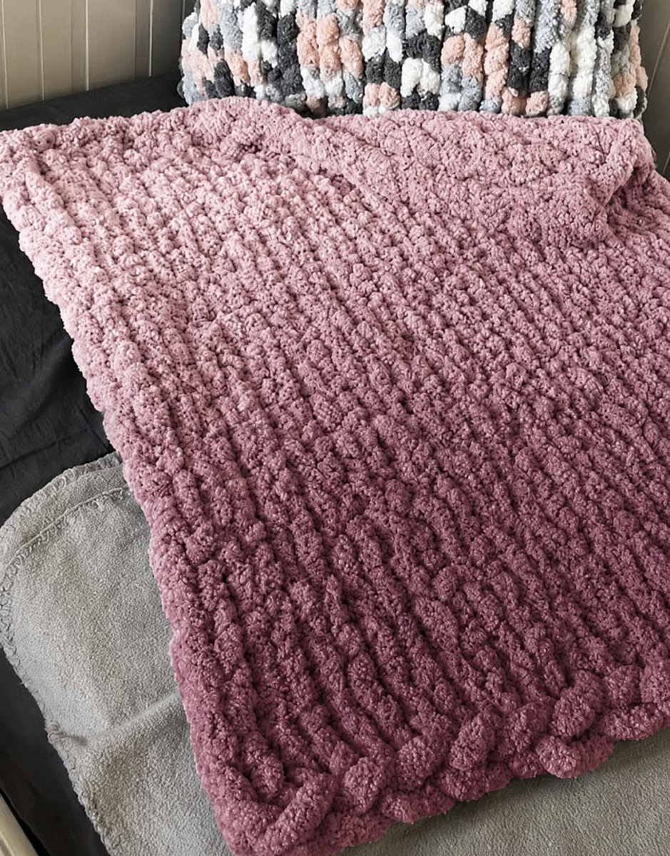Włóczka chenille OMBRE kolor nr 751 - 600g – Inspiracja nr. 3
