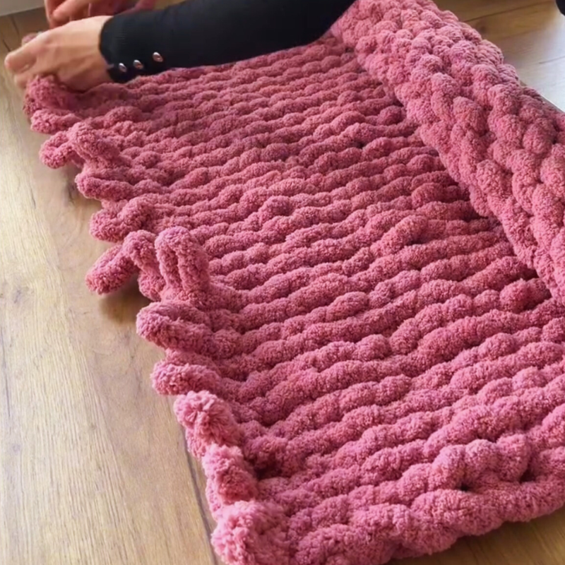 How to make chunky knit blanket