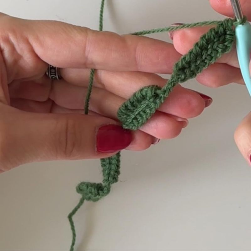 Crocheted leaves