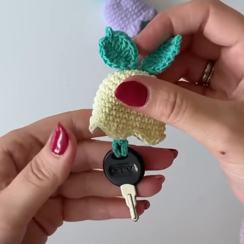 Crocheted keychain