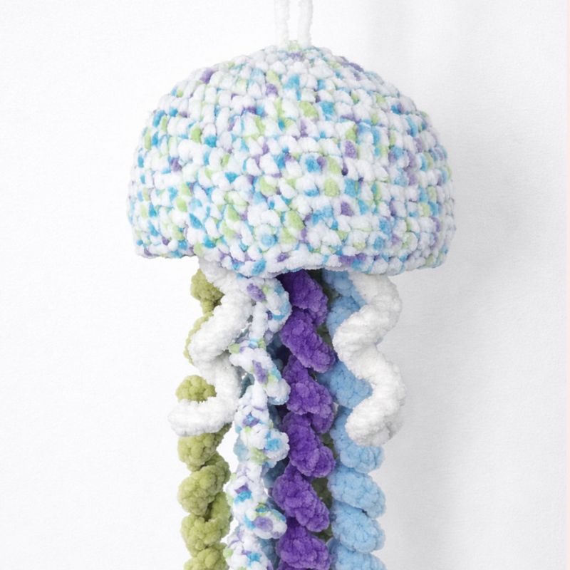 Jellyfish made with plush yarn